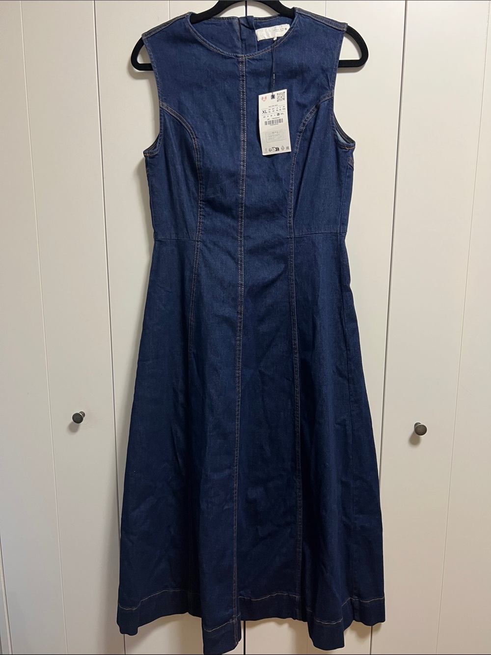 NWT Zara denim maxi dress size M-L